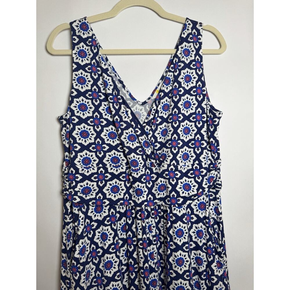 Boden Navy and White Floral Midi Dress - Picture 4 of 7